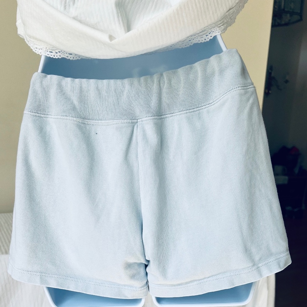Baby Blue Brandy Melville Knit Shorts - Picture 2 of 5